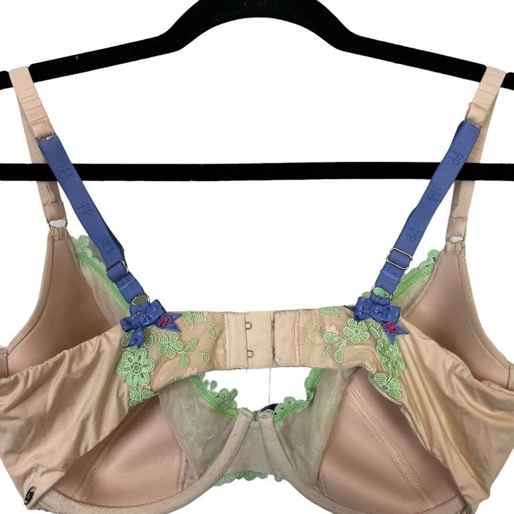 IN LOVE WITH PP PRETTY POLLY Nude Beige Underwire Lightly Lined Bra Lace sz 38C - Picture 13 of 16